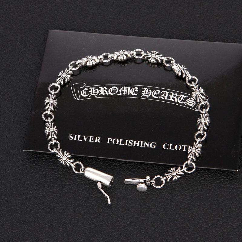 China Kroxing Thai Silver Retro Switch Cross Bracelet Personality Classic Hip Hop Punk Style Jewelry Bracelet