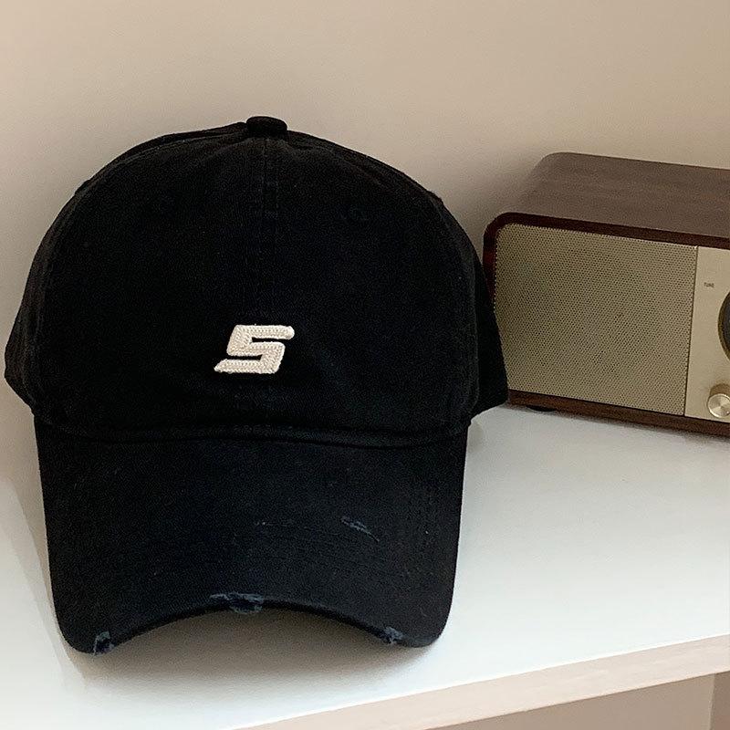 Baseball Hat for Women's American Retro Letters Korean Versatile Face Showing Small Soft Top Trendy Duck Tongue Cap