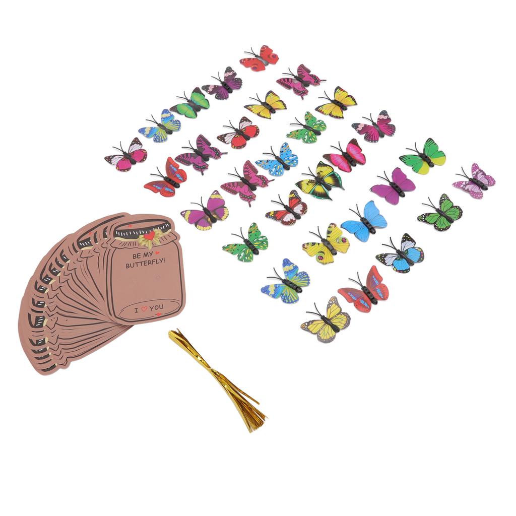 Valentine S Day Gift Card Set Smooth Surface Colorful Beautiful Greeting Cards Set for Exchanging