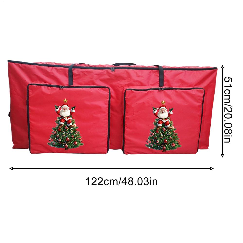 Christmas Tree Storage Bag Wreath Storage Zippered Box Extra Large Storage Container With Reinforced Handles And Pockets