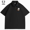 Hello Hipanda, Panda Trendy Retro Art Polo Shirt Breathable Waffle
