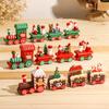 Wooden Train Christmas Ornament - Home Table Decoration, Ideal for Xmas Gifts & Holiday Decor (Noel/Natal/Navidad)