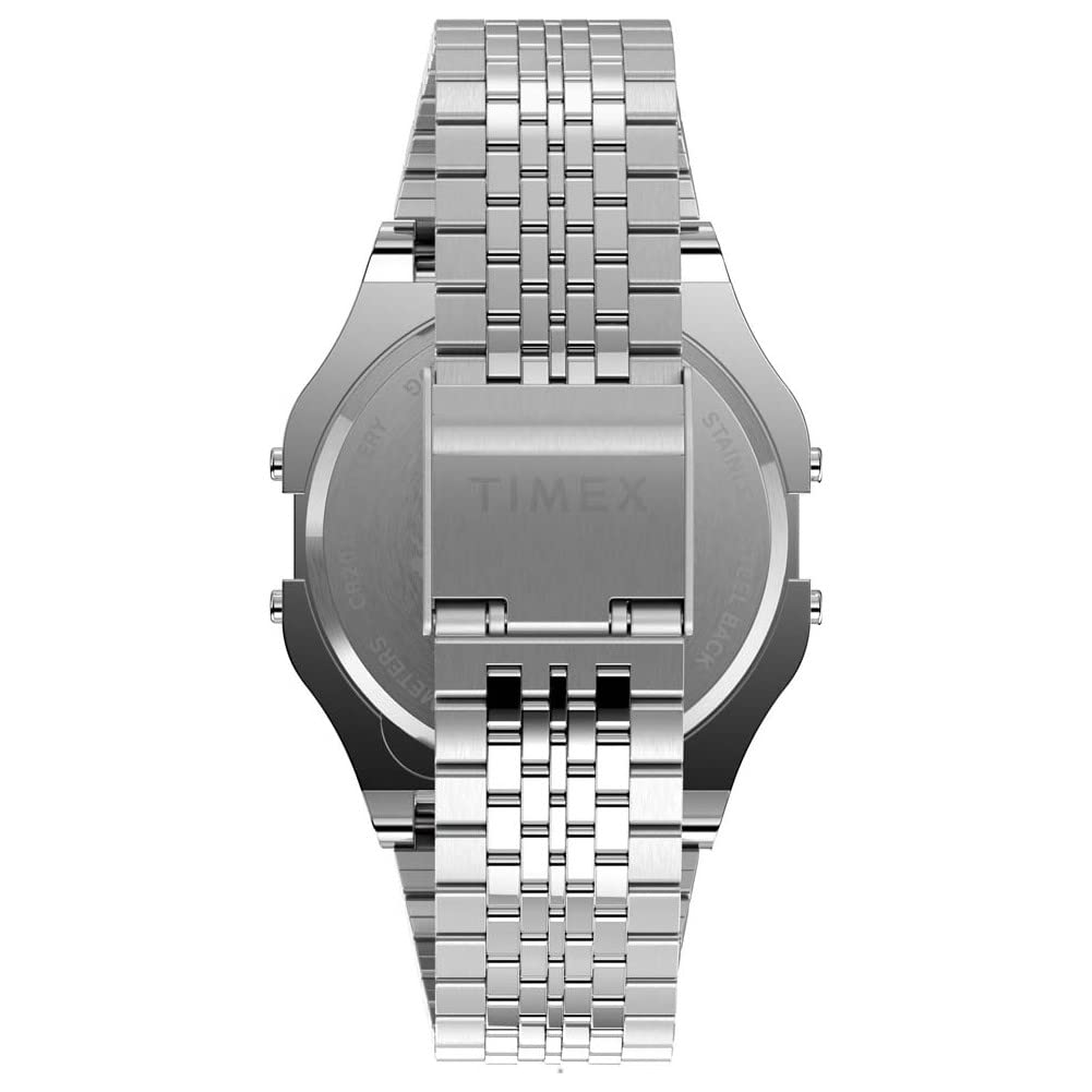 TIMEX T80 X Space Invaders 34mm Quartz Stainless Steel Strap Silver 18 Casual Watch (Model TW2V30000YB)