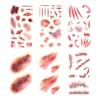 Realistic 3D Temporary Fake Scar Tattoo Stickers 6 Sheets Waterproof Wound Decals for Halloween Party Cosplay Prank