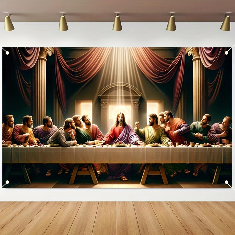 The Last Supper Tapestry Wall Hanging Jesus Christ Religious Art Fabric Poster Classic Painting Print For Living Room Bedroom