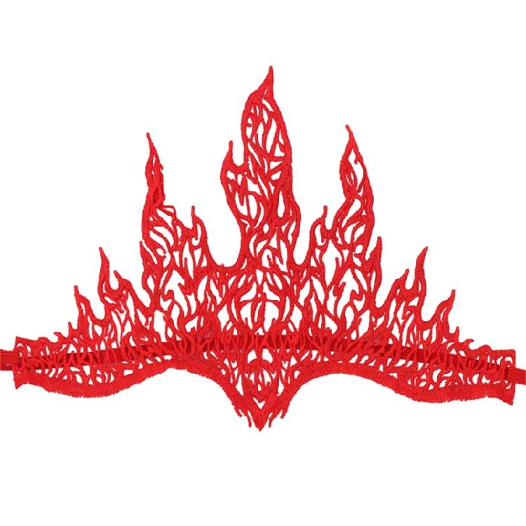 Carnivals Adult Teens Halloween Hairband Cosplay Lace Flame Shape Hair Decors