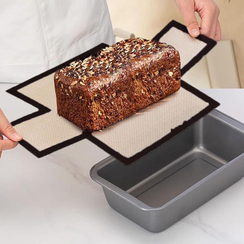 2pcs Reusable Bread Baking Mat Silicone Toast Mold Sheet Liner Household Toast Mold Baking Mat  Oven