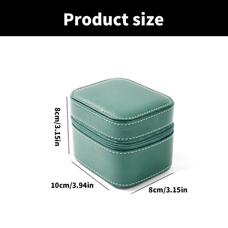 Compact Single Watch Travel Case For Watches And Smartwatches Up To 55mm With PU Leather And Microsuede Interiors