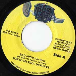 7inch Record TANTO METRO & DEVONTE / HAWKEYE - Bad Mind (Go Weh) / Woman Mi Give T none Fresh Ear 2004 Jamaica Reggae, Ska & Dub Used