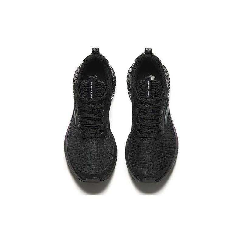 Anta C37+ Cushioned Slip-Resistant Breathable Lightweight Low-Top Running Shoes Men's Black Sneakers 912425507-5