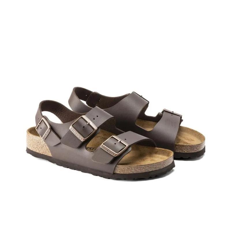Birkenstock PU Унисекс Комфортные Мягкая Подошва Пряжка Пляжные Сандалии Темно-Коричневые Regular Fit 0034701 40