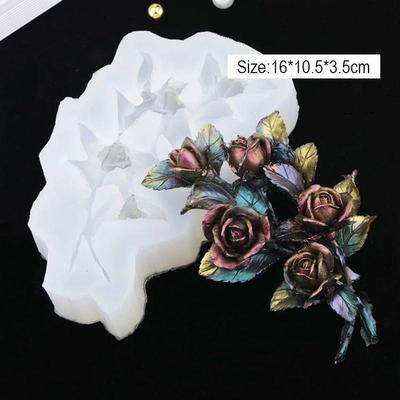 Stampo in Silicone Rose Fai da Te Artigianale Cristallo Epossidico Profumato Gesso Pietra Diffusore Set Accessori Decorazione