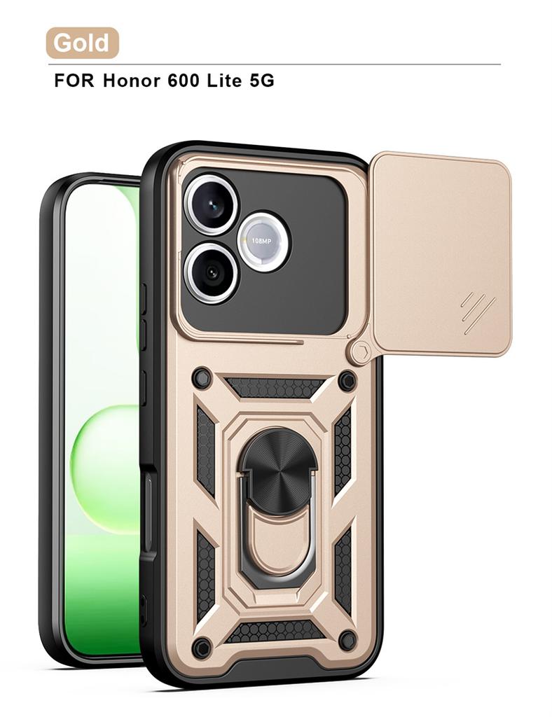 Funda For Honor 600 Lite Honor600 Pro 5G Armor Car Magnetic Ring Bracket Case For Honor 600 Pro Coque Slide Lens Protector Cover