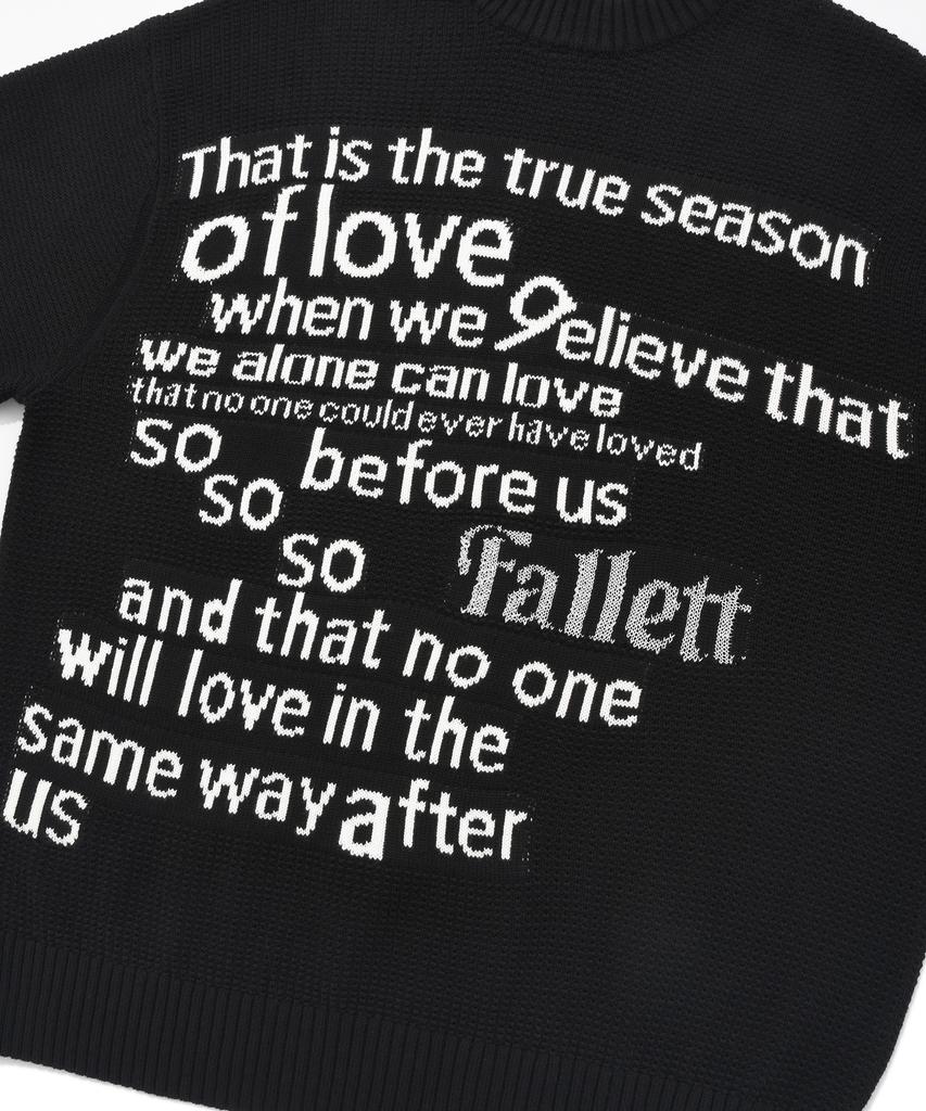 FALLETT Youth Letter Knit Black