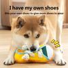 Squeaky Shoe Dog Chew Toy For Various Size Breeds Teething and Chewing Strong Tug War Rope Pet Indoor Activity Toy