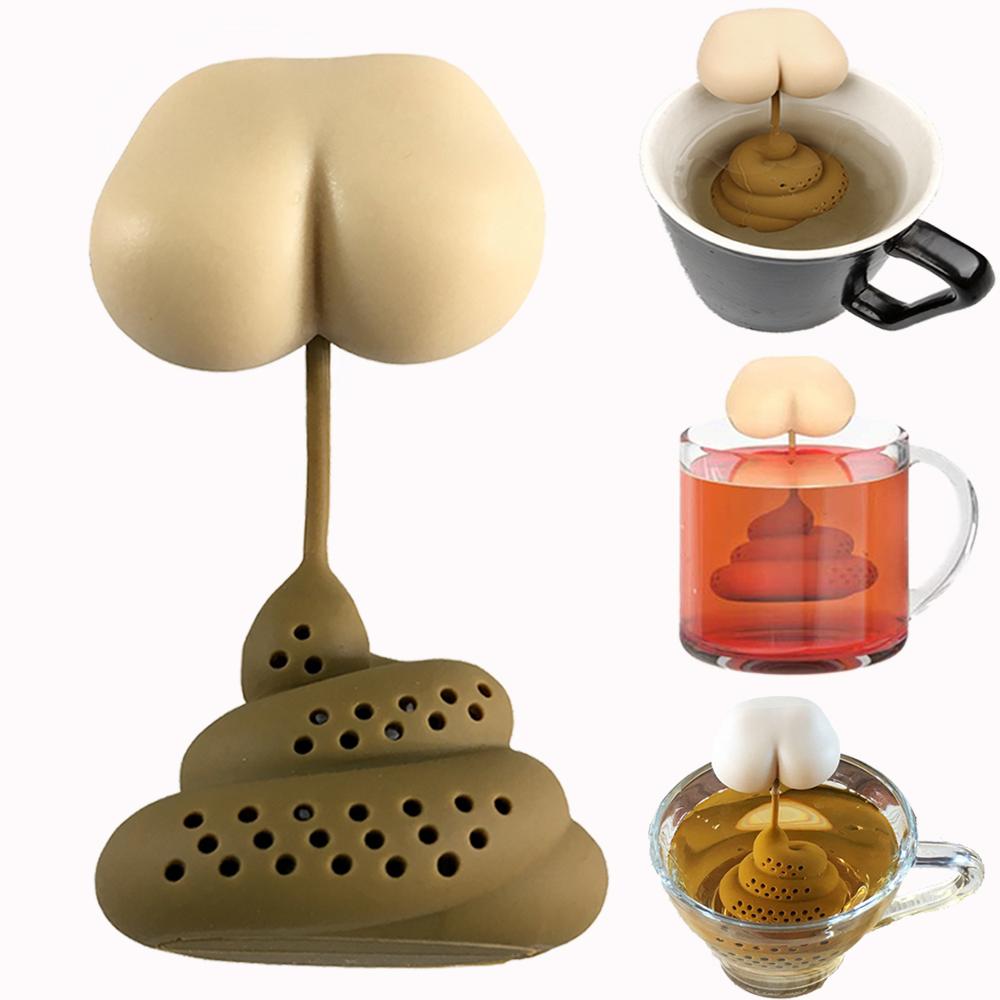Thee-infuser Zeef Poep Theezakjes Infusor Filter Kruiden Voor Thee Zetten Diffuser Zeefje Creatieve Grappige Theezetapparaat Accessoires
