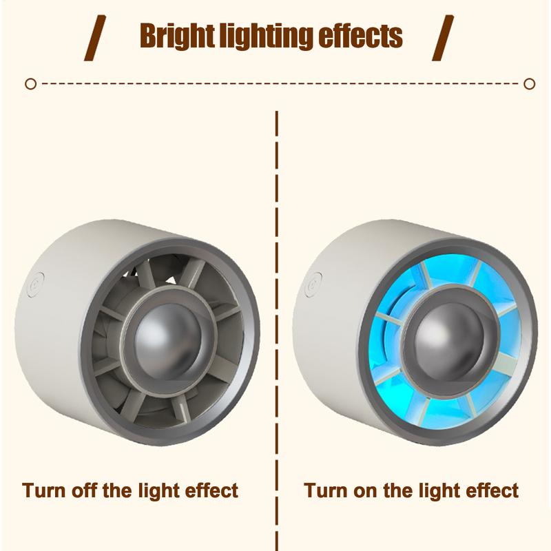 Mini Car Vent Cooling Fan With Ambient Lighting USB Auto Air Air Outlet Clip Fan 3 Levels Adjustable auto Air Circulation Fans