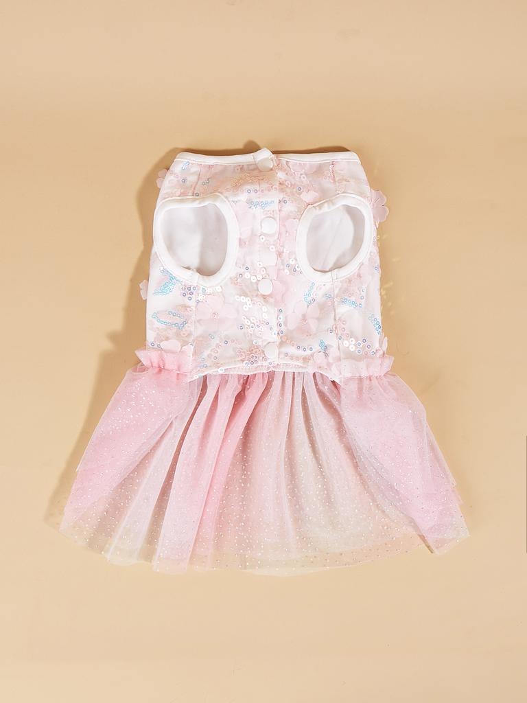 Dog TuTu Dress for Small Dogs Costume  Sequin Puppy with Tulle Doggie Pet Clothes Apparel for Dogs Cats Daily Wear