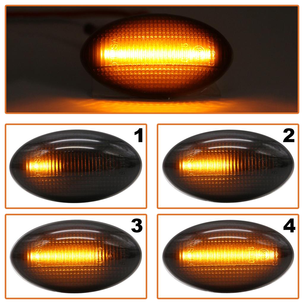 MINI R53 01-07 LED Side Turn Signal SMOKED DYNAMIC 2 Pcs. SET