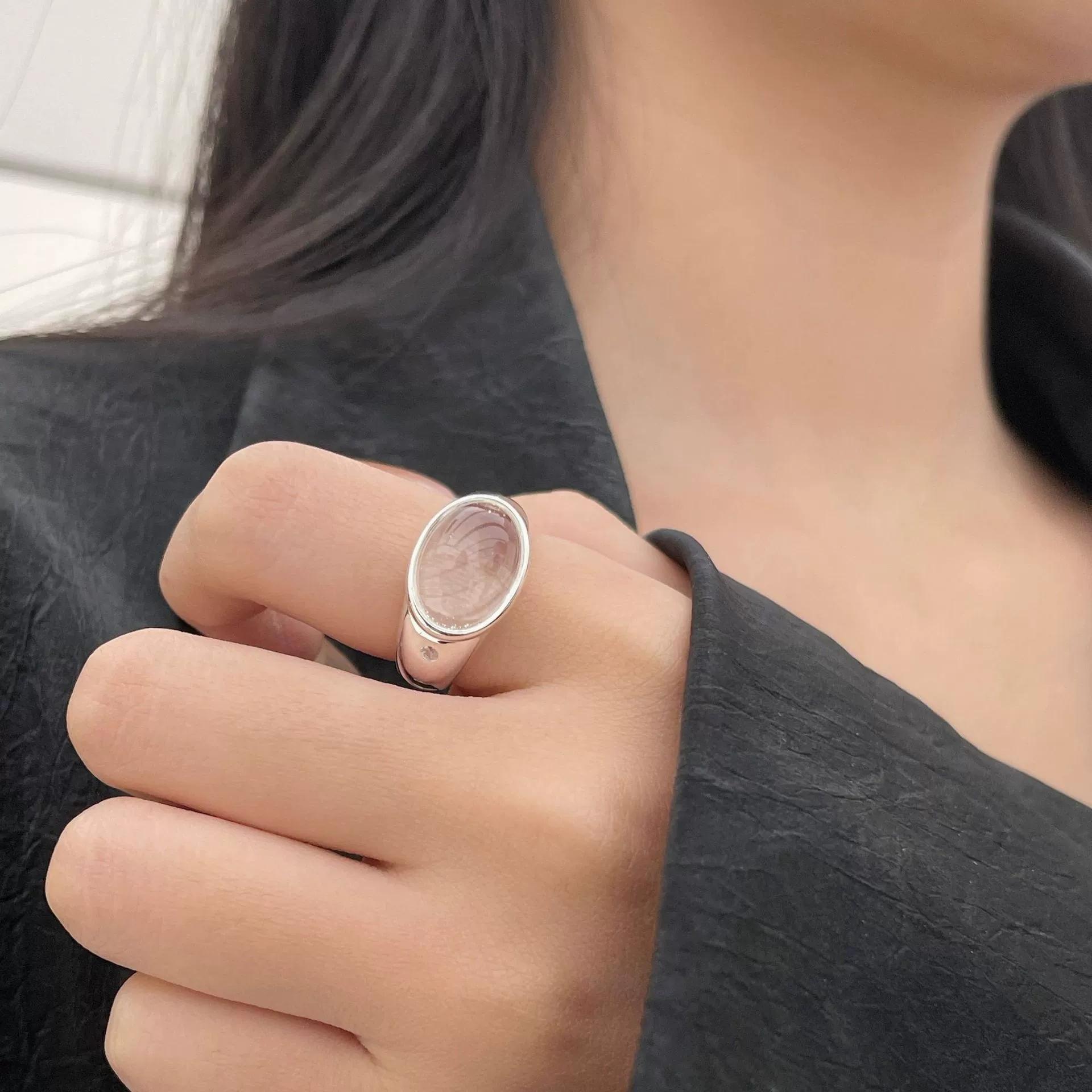 

Exquisite Transparent Moonlight Zircon Adjustable Open Rings for Women Lady Fashion New Jewelry Gift Party resizable