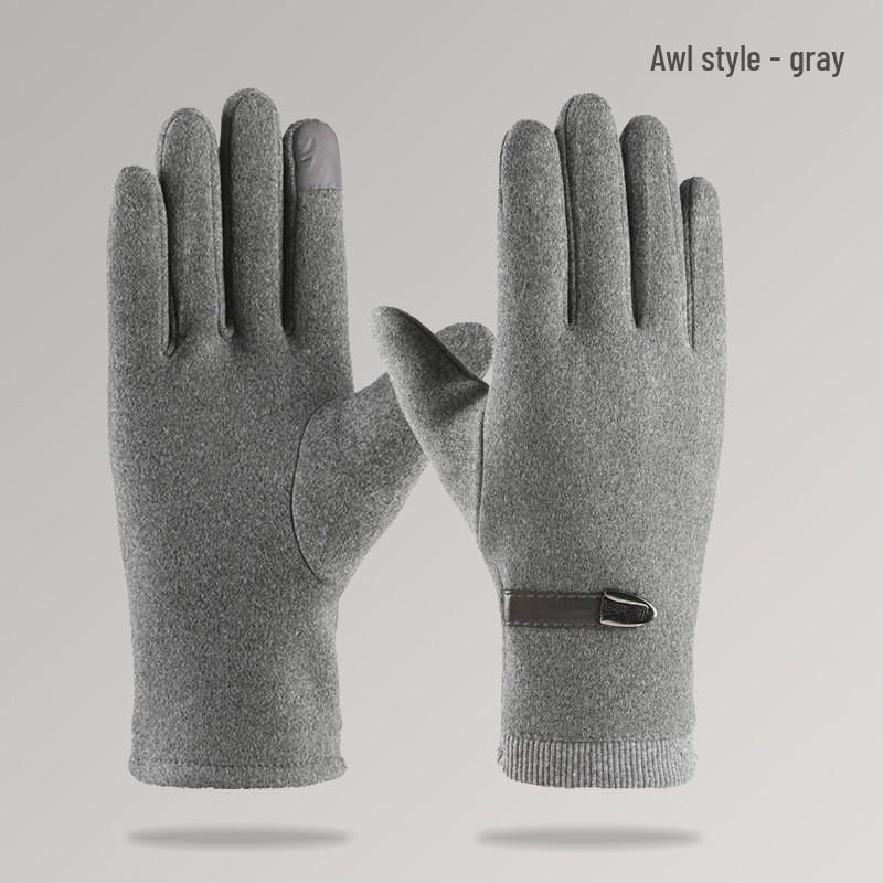 Unisex Winter Rabbit Plush Fleece Gloves - Thick, Windproof, Coldproof, Touchscreen-Ready for Outdoor Cycling