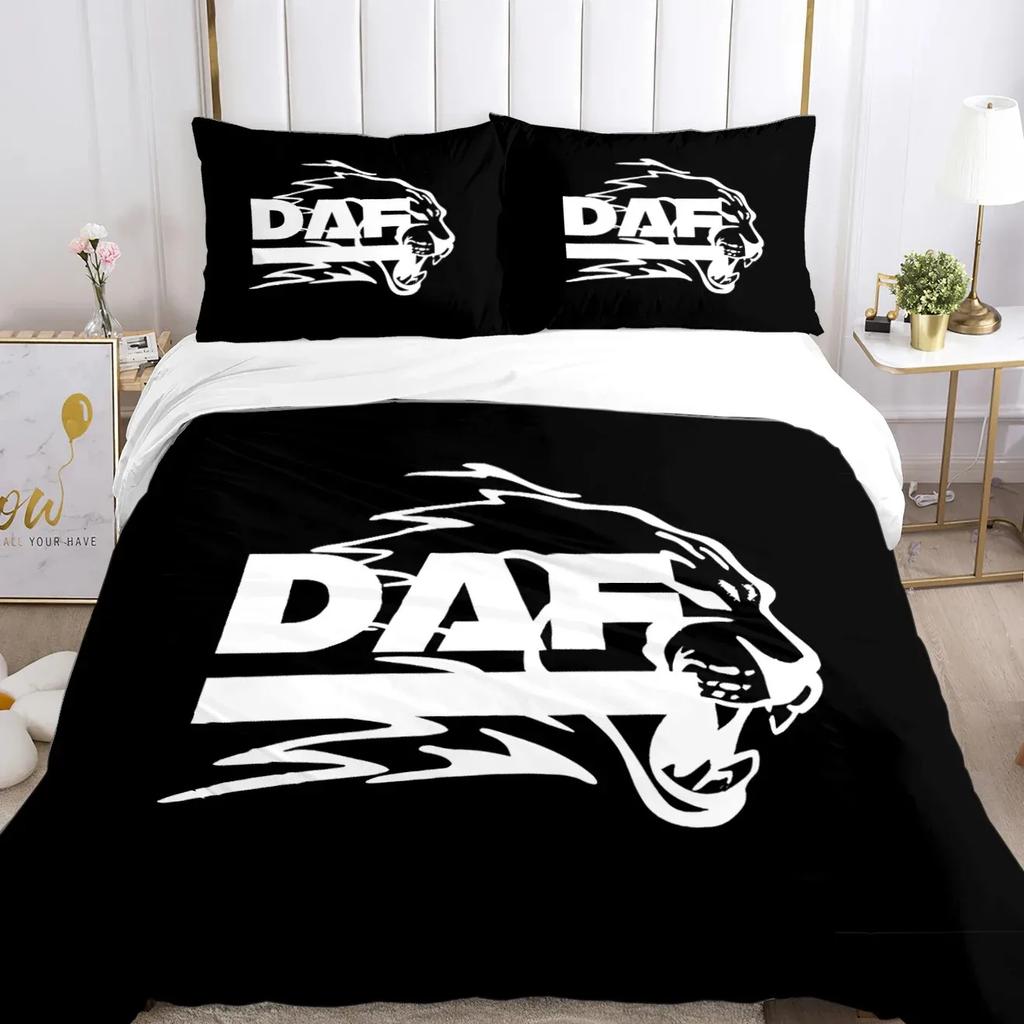 Comforter Daf Truck Logo Cartoon Comforter Bedding Set Soft And S For Teens Boy Single Double Queen King