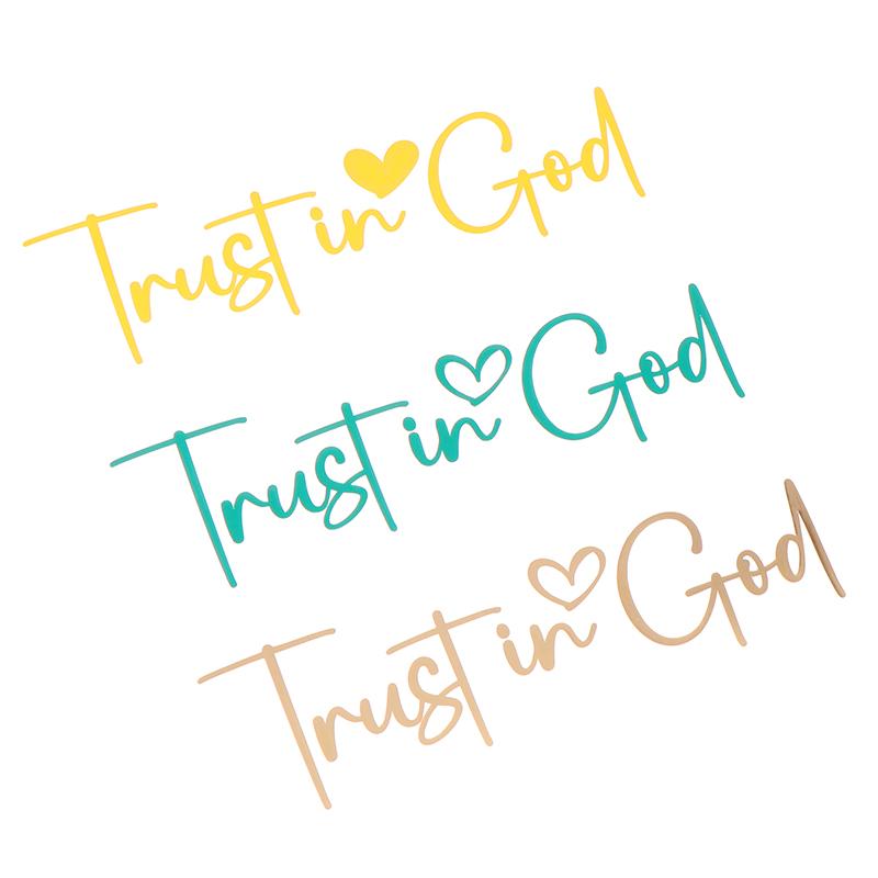 Trust In God Mirror Decal, Car Decals For Women, Faith Mirror Decal, Cute Vinyl Decal, Christian Car Mirror Decal, Religious Car