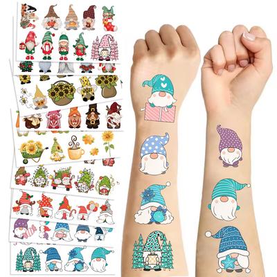 New Cartoon Garden Elf Series Tattoo Stickers Waterproof Party Gift Funny Face Stickers
