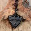 Obsidian Yin Yang Tai Chi Pendant Necklace - Protective Crystal Bagua Shield