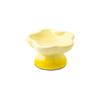 Ceramic Flower Shape Cat Bowl Cute Large Capacity Dog Food Feeding Basin Non-slip Anti Tipping Pet High Foot Bowl