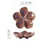 Vintage Ceramic Craft Dish Japanese Flower Shaped Dish Creative Dipping Sauce Dishes Handmade Multicolor Decor Display Tray