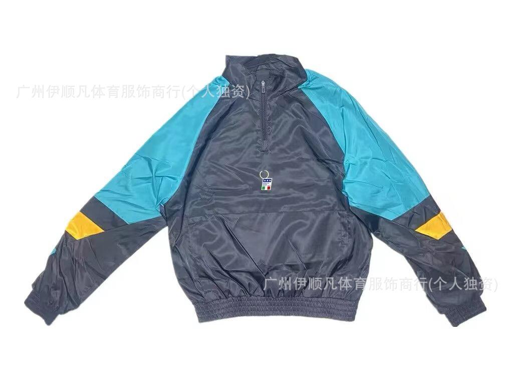 Popular Semi-pull Single-sided Trench Coat Brazilian League Argentina, Juventus Embroidered Jacket Appearance Uniform