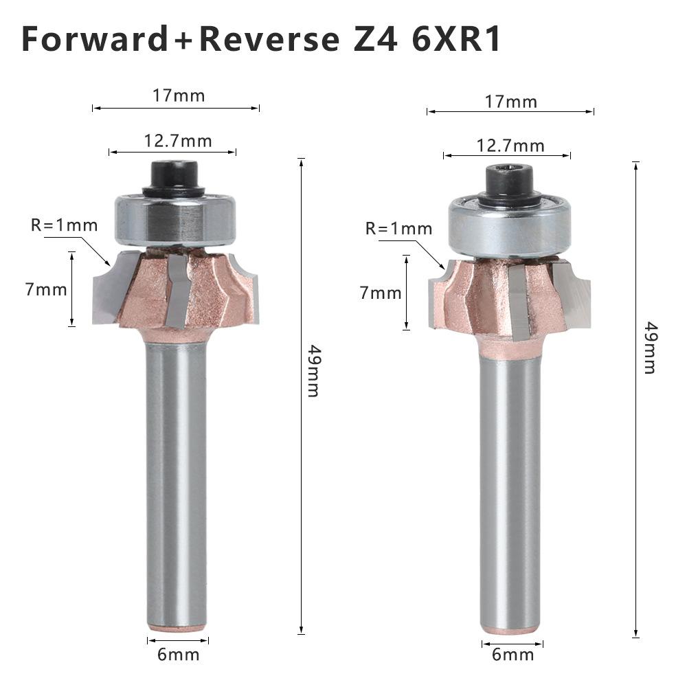 Four-Blade Rounded Corner Knife, Edge Banding Knife, Forward Rotation And Reverse Rotation, Double R Line Knife, Woodworking Decoration Cabinet Door