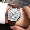 CRRJU-2212L Reloj cronógrafo de seis pines con cinturón Reloj de moda para hombres Reloj de negocios para hombres