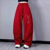 American Trendy Pleated Glitter Cargo Pants for Autumn/Winter Dance and Casual Wear