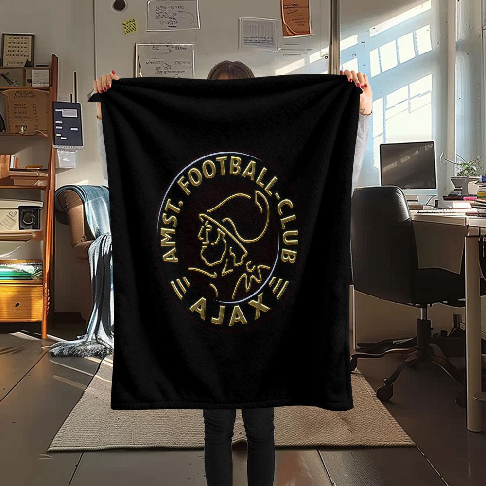 1PC AFC Ajax Patterned Flannel Blanket Suitable For All Seasons for Home Decor Warmth and Comfort Gifts Holiday Present