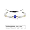 Buntes Armband mit bösem Auge und Perlen, mit verstellbarem schwarzen Handseil