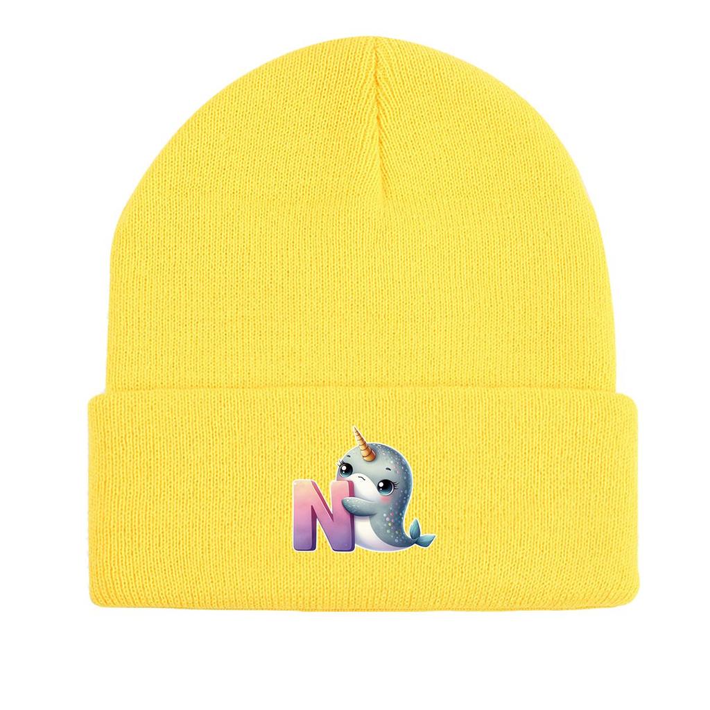 1pc, Alphabet A To Z and Animals Print Knitted Cap Beanie, 260 Knit Hats To Choose, for Men And Women