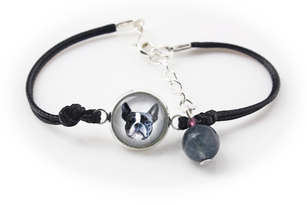 Boston Terrier, American Gentleman – A set of jewelry in a box, necklace | Art-Dog