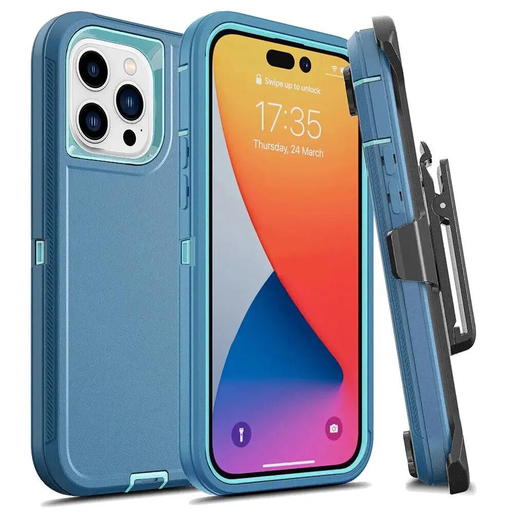 Military Grade Heavy Duty Armor OTT Phone BOX Case for IPhone 17 16 15 14 Plus 13 12 Pro Max Shockproof Belt Clip Holder Cover