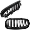 BMW X5 F15 13-18 Grilles Between the Headlights (kidneys) Left + Right Set BLACK GLOSSY DOUBLE BAR