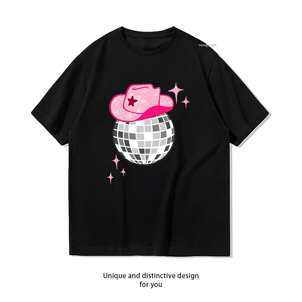

Disco cowgirl tshirt Women Unisex Casual cotton graphic t shirts Adult streetwear camisetas tops tee Shortsleev 4XL
