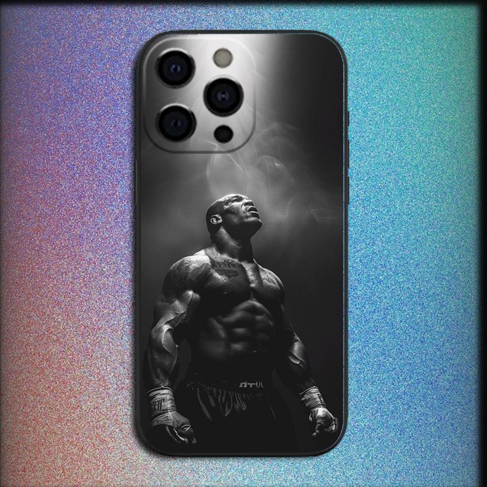 M-Mike Tyson Boxer Phone Case For iPhone 16,15,14,13,12,11,Pro,X,XS,Max,XR,Plus,Mini Soft Black Cover