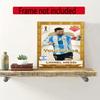 Messi Customize Your Name Diamond Painting Round Diamond Diy Frameless Holiday Artwork Suitable For Home Office Wall Decoration