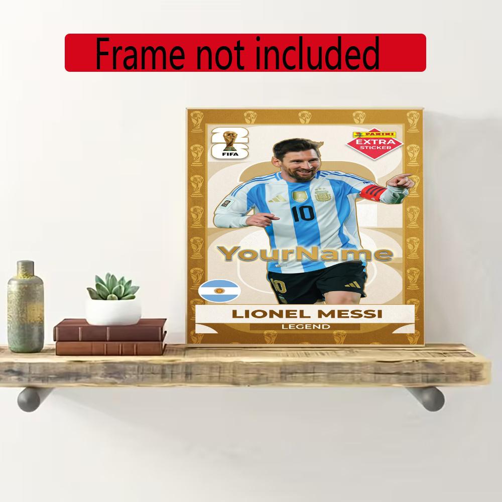 Messi Customize Your Name Diamond Painting Round Diamond Diy Frameless Holiday Artwork Suitable For Home Office Wall Decoration