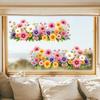 Bunte Gänseblümchen Statisch Haftende Fensteraufkleber PVC Glänzend Abnehmbar für Schaufenster Heimdekoration Kunst