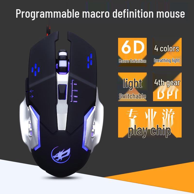 Fenghuolang Q8 Wired RGB Gaming Mouse