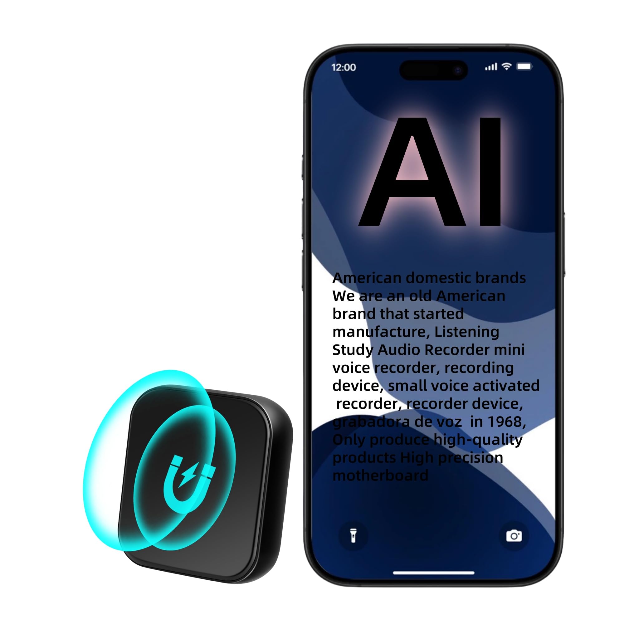 

Upgraded 64GB AI Voice Compact IC Voice Recording AI Full Auto Recording and HD Noise Voice Japanese Instruction Manual [2025 Version] 980-Hour