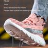 Sapatos de Segurança Femininos da Moda Novos Sapatos de Trabalho Leves com Biqueira de Aço Homem Mulher Botas de Segurança para Trabalho Calçado de Proteção para Construção Feminino