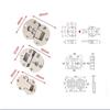 2Pcs Hidden Hinge Folding Hinges Self-Supporting 90 degrees Invisible Cabinet Door Flap Adjustable Zinc Alloy Furniture Hardware